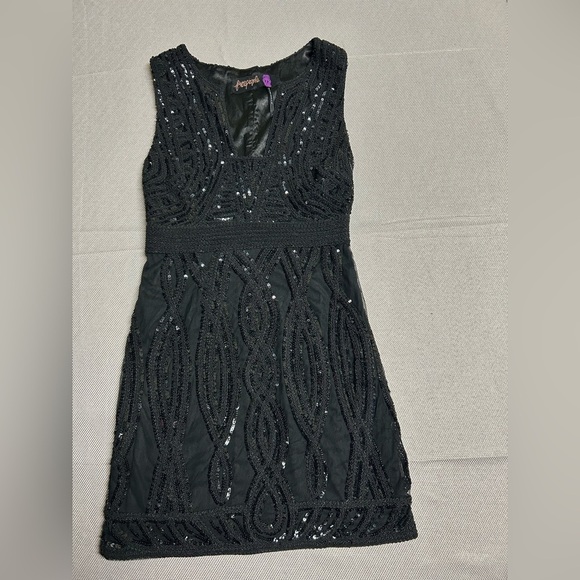 Free People | Black Snake Charmer Sequin Bodycon Dress | Size 0 - Picture 13 of 13